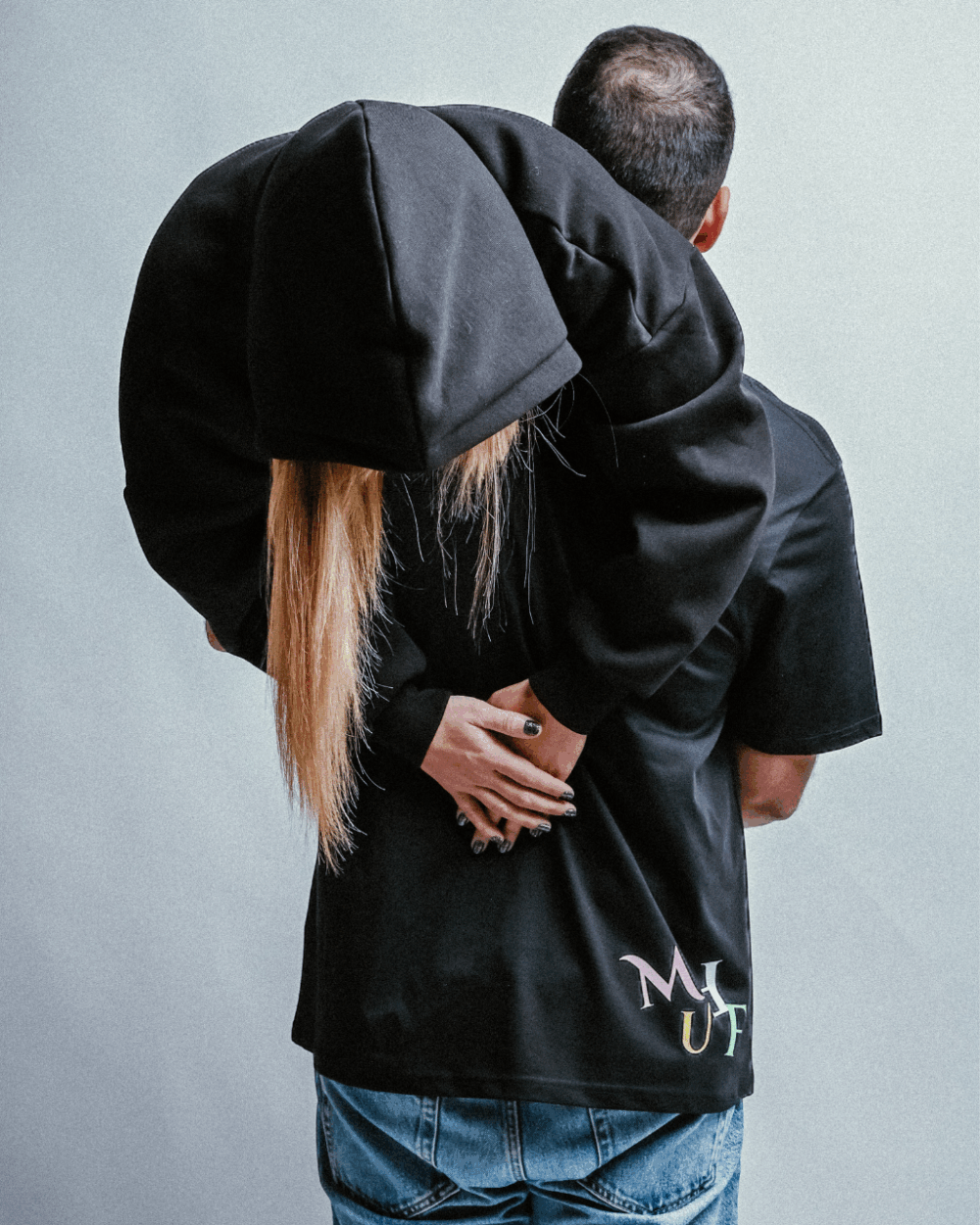 muff t-shirt μαυρο oversized