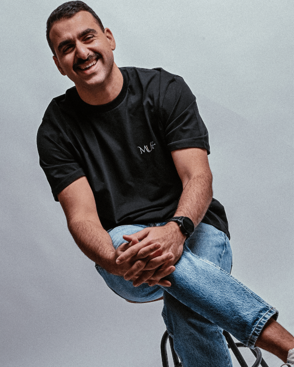 muff t-shirt μαυρο oversized