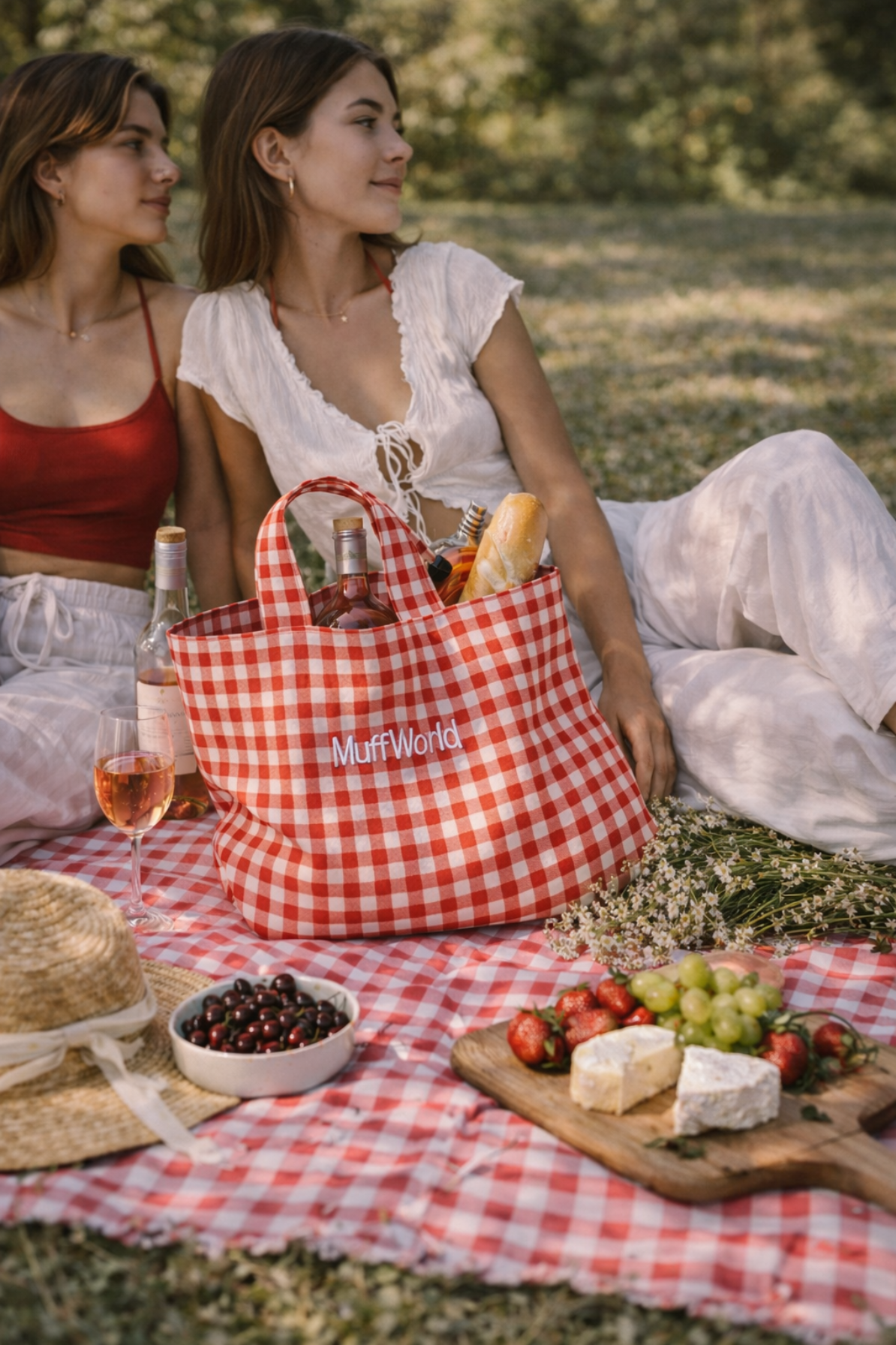 megalh tsanta muff karo kokkino